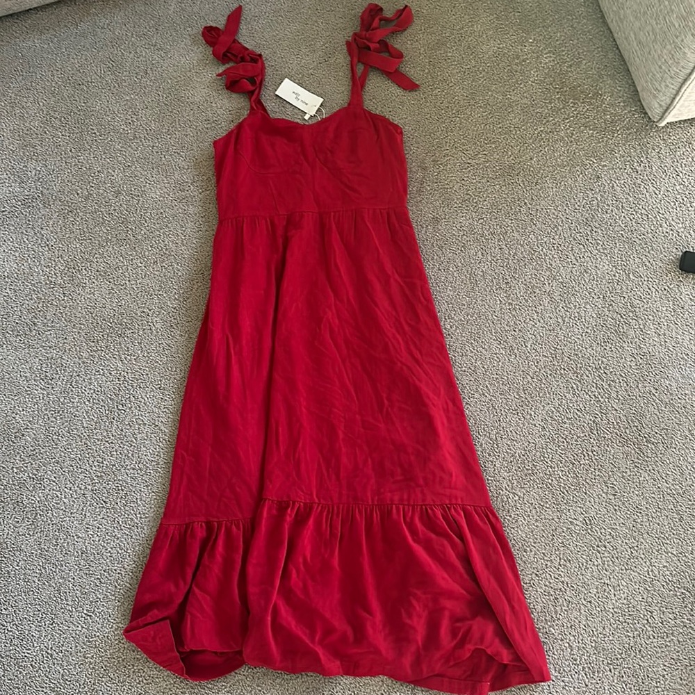 Red long dress